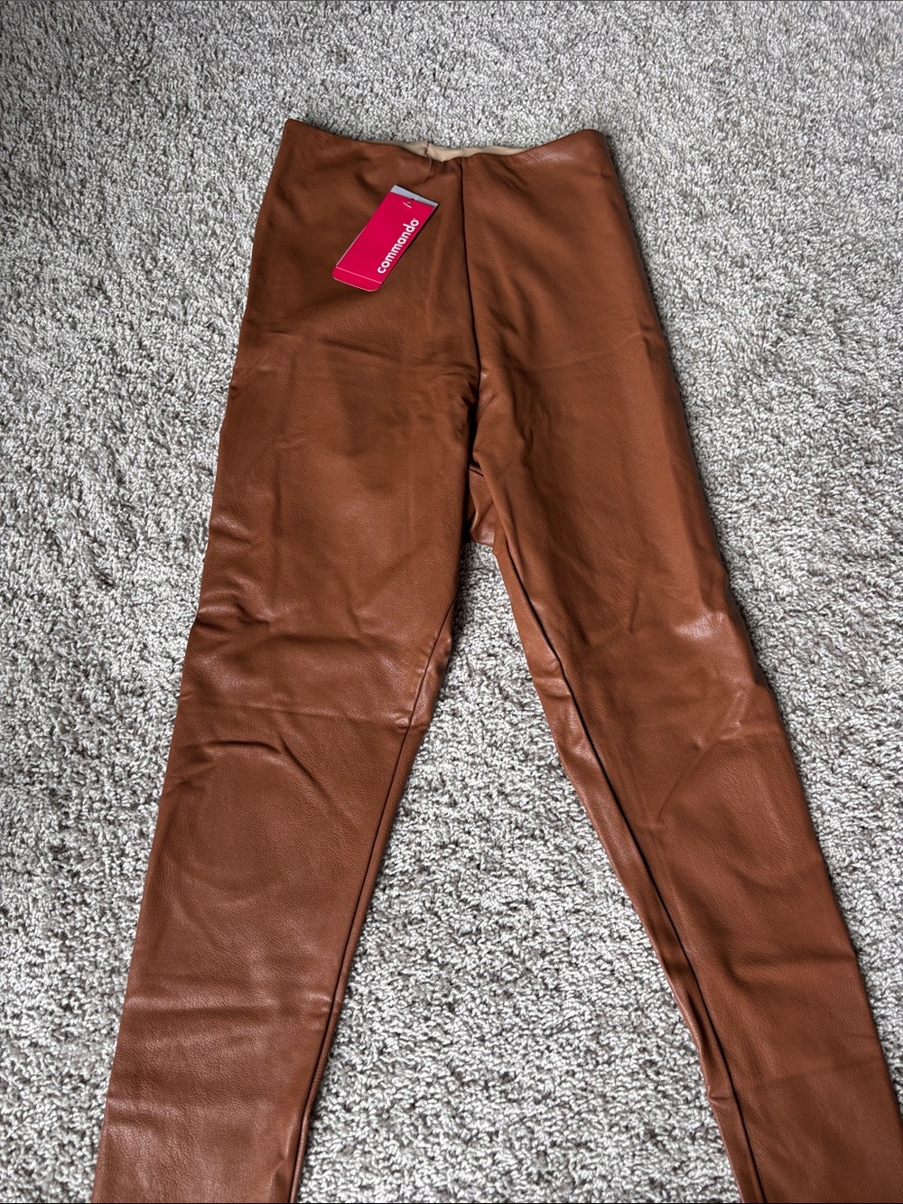 Commando Brown Faux Leather Leggings